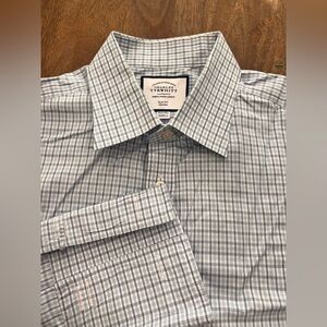 Charles Tyrwhitt Slim Fit Long Sleeve Button Up Shirt Plaid Men’s Size 16.5/34